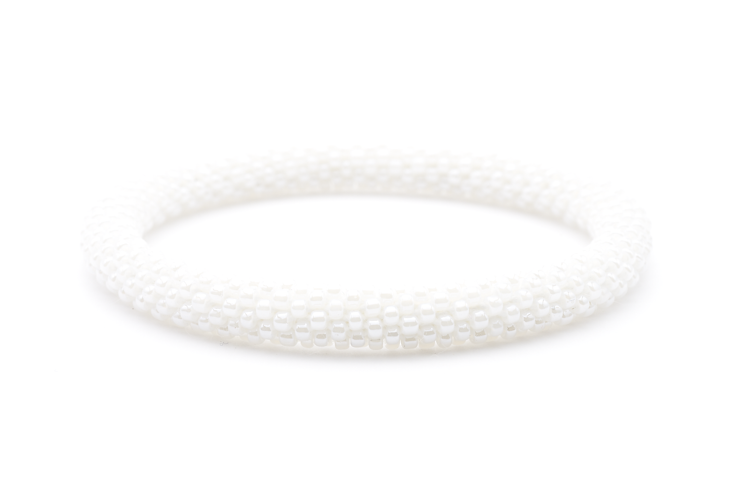 Embrace Positive Vibes with the White Solid Bracelet