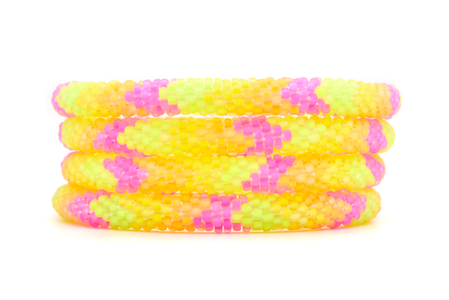 Sashka Co. Extended 8" Bracelet Neon Pink / Neon yellow / Neon Orange Neon Sunrise Bracelet - Extended 8"