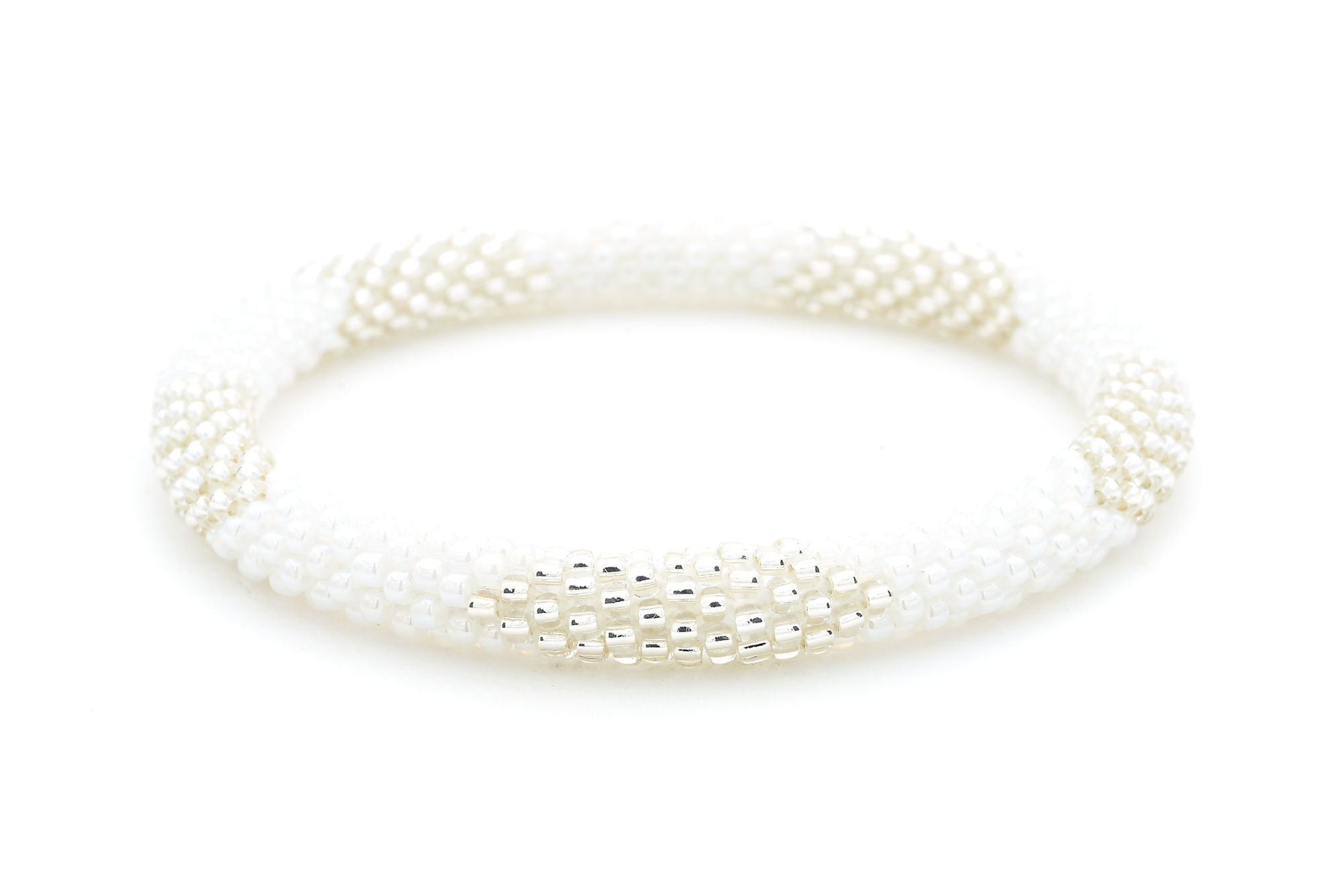 Sashka Co. Extended 8" Bracelet White/Clear Snow White Bracelet - Extended 8"