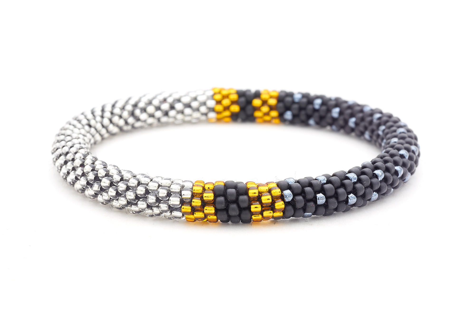 Sashka Co. Glass Bead Bracelet Silver / Gold / Matte Black Heirloom Bracelet