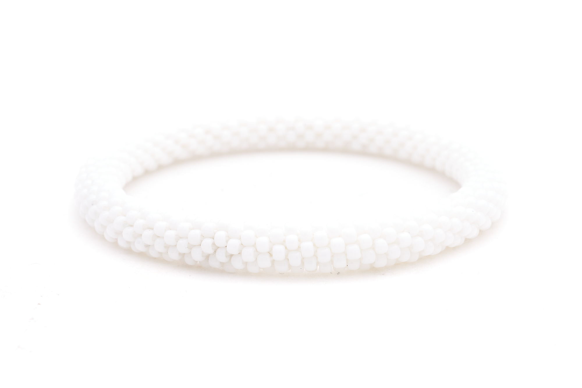 Sashka Co. Solid Glass Bead Bracelet White White Solid Bracelet