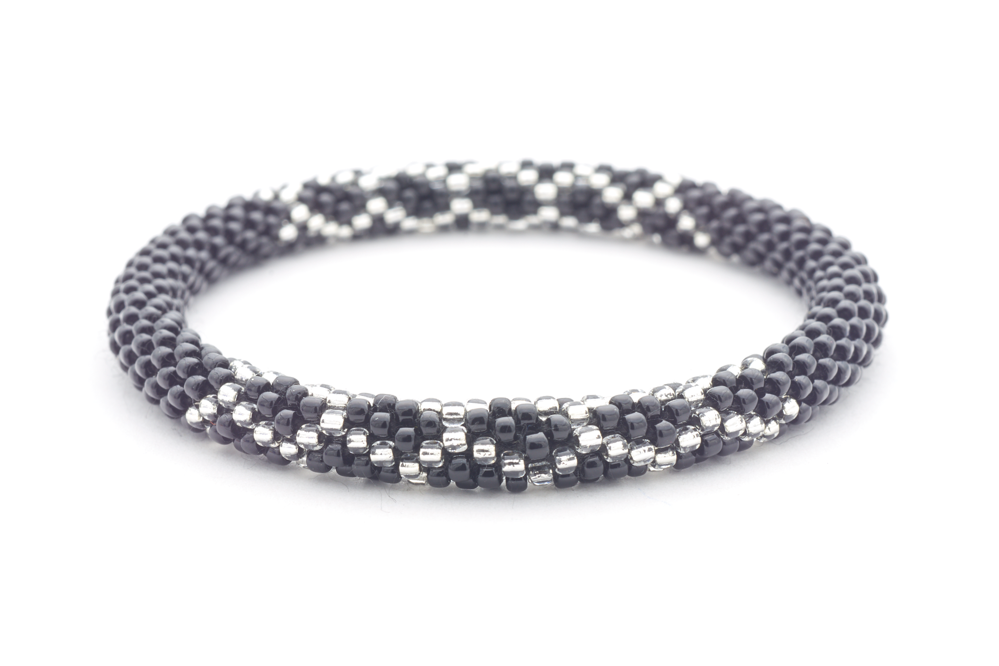 Sashka Co. Extended 8" Bracelet Black / Clear Black Moonstone Bracelet - Extended 8"