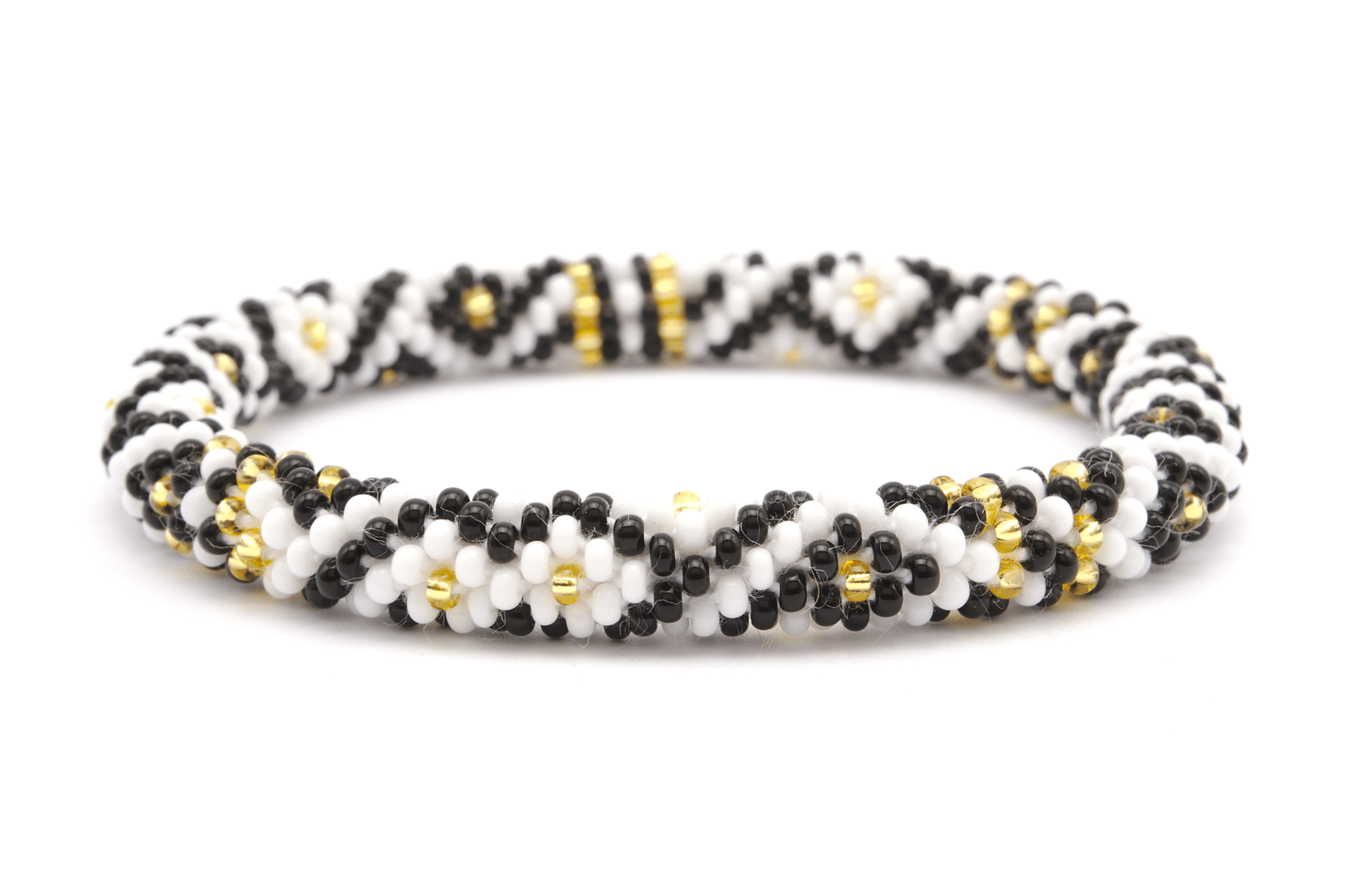 Sashka Co. Extended 8" Bracelet Black / Gold / White Rhea Bracelet - Extended 8"