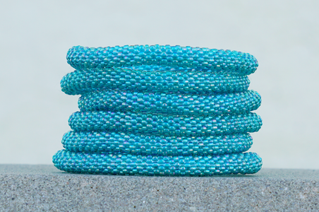 Sashka Co. Extended 8" Bracelet Blue / Aqua Secret Iridescent Bracelet - Extended 8"