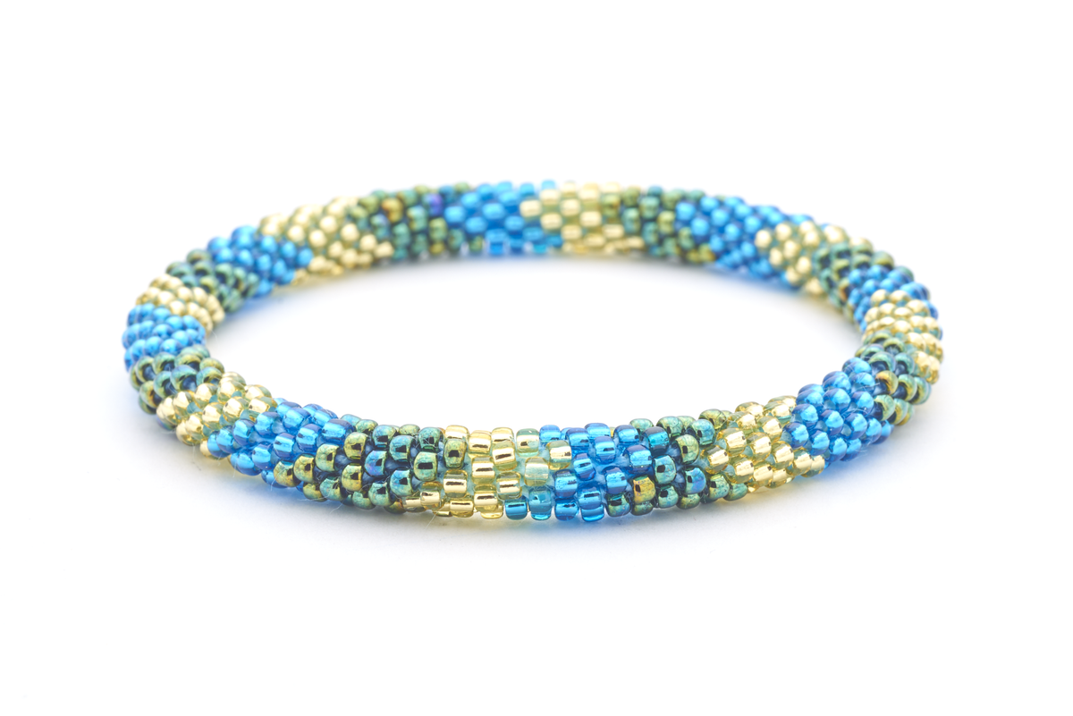 Sashka Co. Extended 8" Bracelet Blue / Green / Champagne Gold Kindness Bracelet - Extended 8"