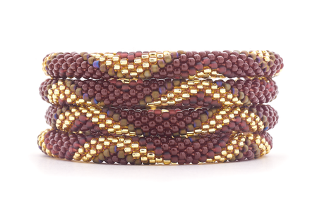 Sashka Co. Extended 8" Bracelet Champagne Gold / Deep Purple / Iridescent Brown Inspiring Bracelet - Extended 8"