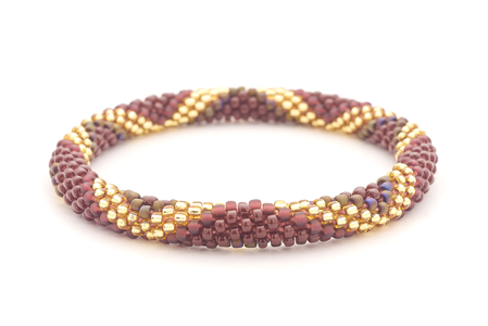 Sashka Co. Extended 8" Bracelet Champagne Gold / Deep Purple / Iridescent Brown Inspiring Bracelet - Extended 8"