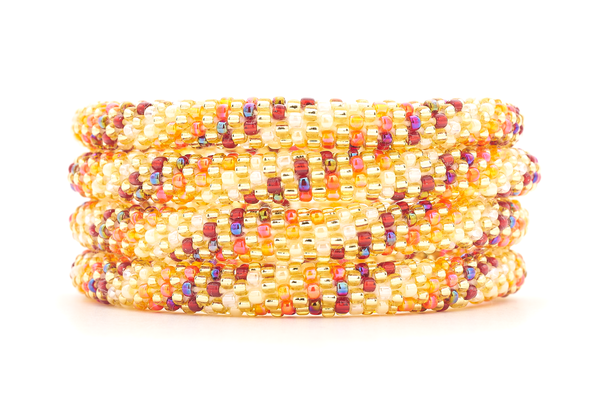 Sashka Co. Extended 8" Bracelet Champaign Gold / Orange / White / Iridescent Courageousness Bracelet - Extended 8"