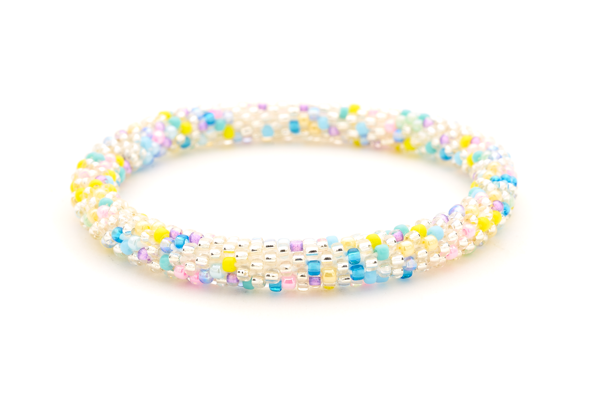 Sashka Co. Extended 8" Bracelet Clear / Pink / Purple / Yellow / Turquoise / Blue Pastel Paradise Bracelet - Extended 8"