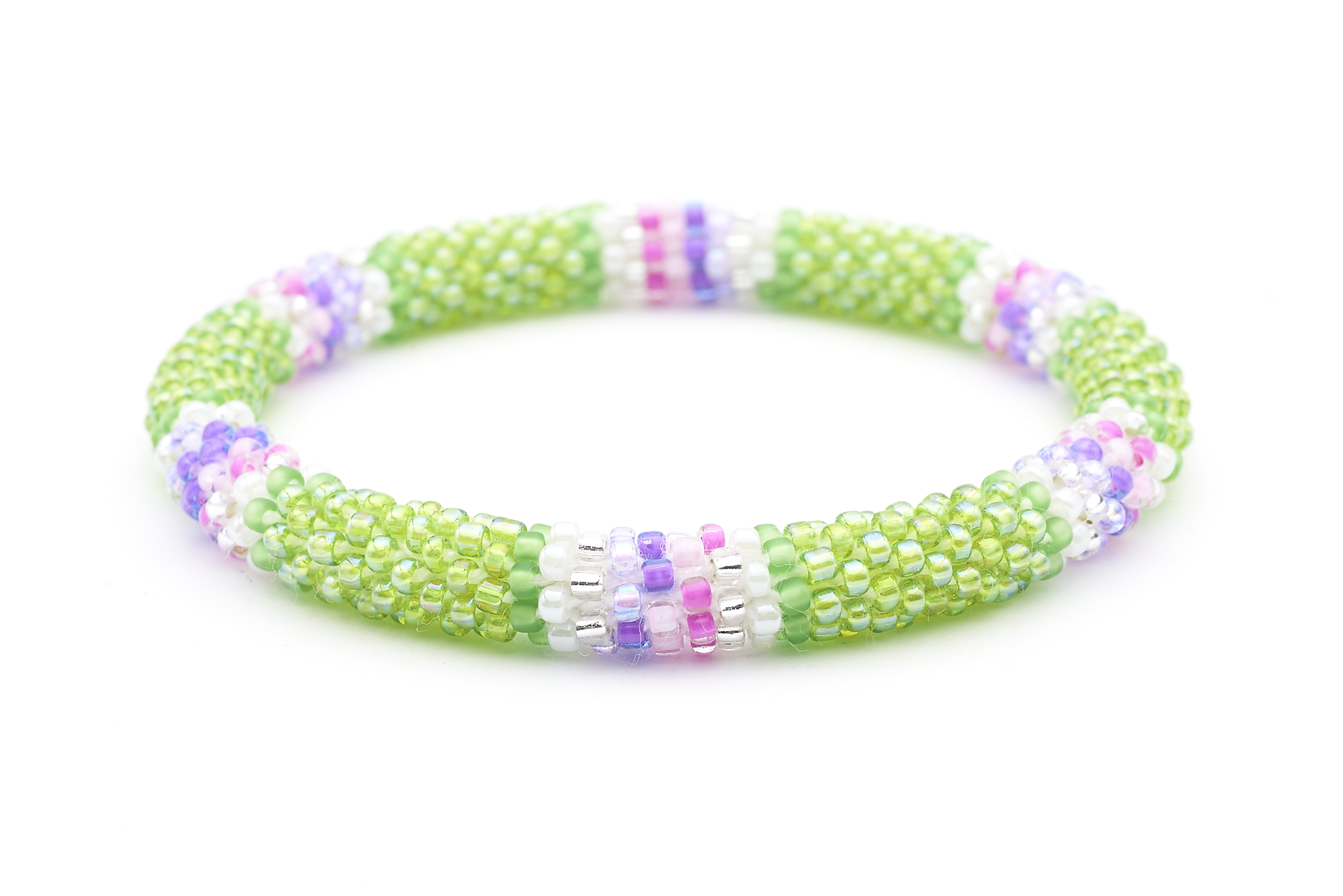 Sashka Co. Extended 8" Bracelet Green / Pink / Purple / Clear / White Easter Basket Bracelet - Extended 8"