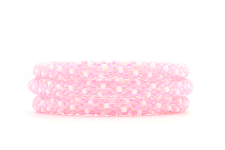 Sashka Co. Extended 8" Bracelet Light Pink / White Pink Dots Bracelet - Extended 8"