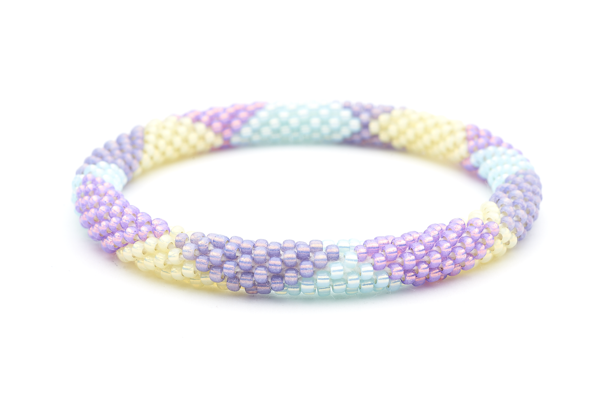 Sashka Co. Extended 8" Bracelet Light Purple / Mint / Pale yellow Delicate Flower Bracelet - Extended 8"