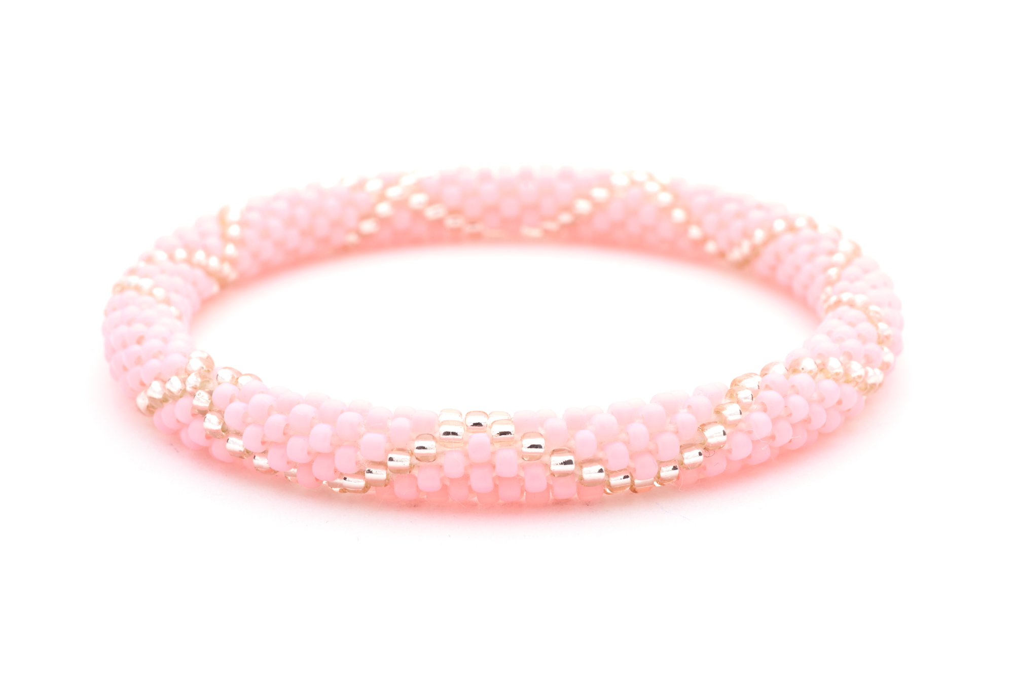 Sashka Co. Extended 8" Bracelet Matte Pink / Rose Gold Rose Quartz Bracelet - Extended 8"