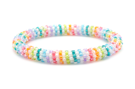 Sashka Co. Glass Bead Anklet Mixed Rainbow Fun | Glass Bead Anklet