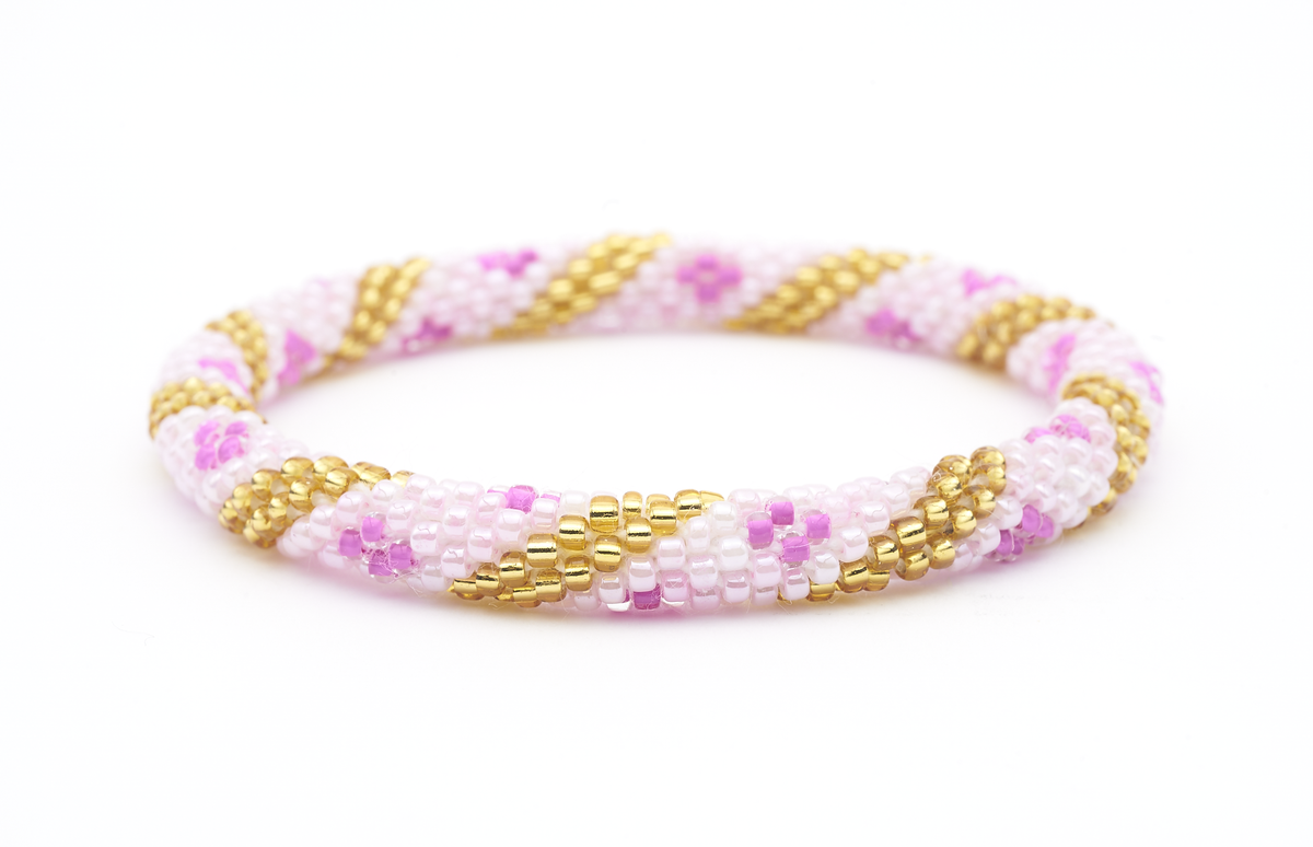 Sashka Co. Extended 8" Bracelet Pink / Gold Love Bracelet -Extended 8"