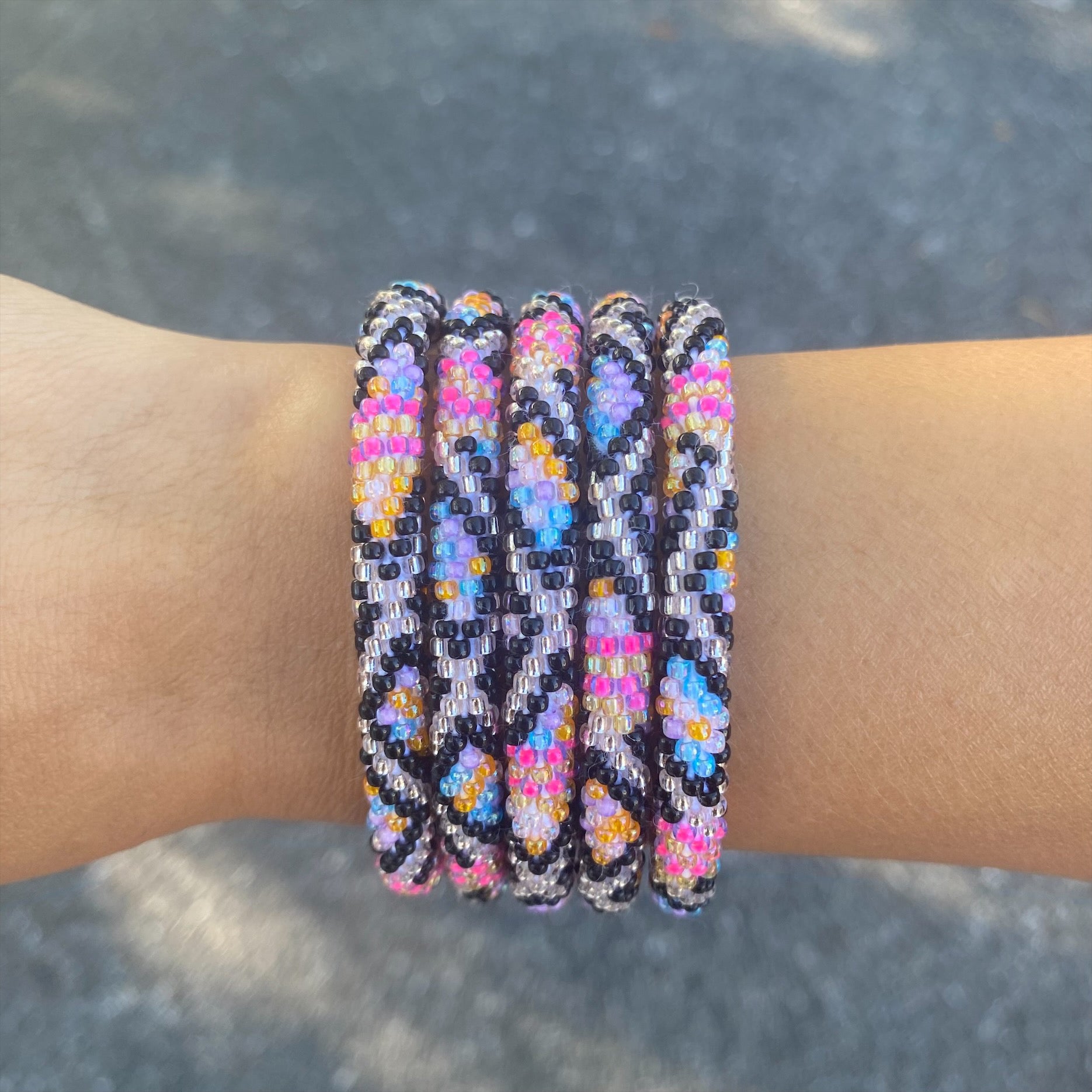 Sashka Co. Extended 8" Bracelet Pink / Purple / Blue / Orange / Black / Clear $5 HIDDEN BRACELET - Extended 8" CODE: HIDDEN