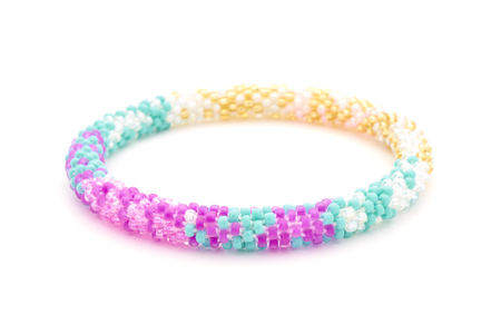 Sashka Co. Extended 8" Bracelet Pink / Purple / Turquoise / Gold Wanderer Bracelet - Extended 8"