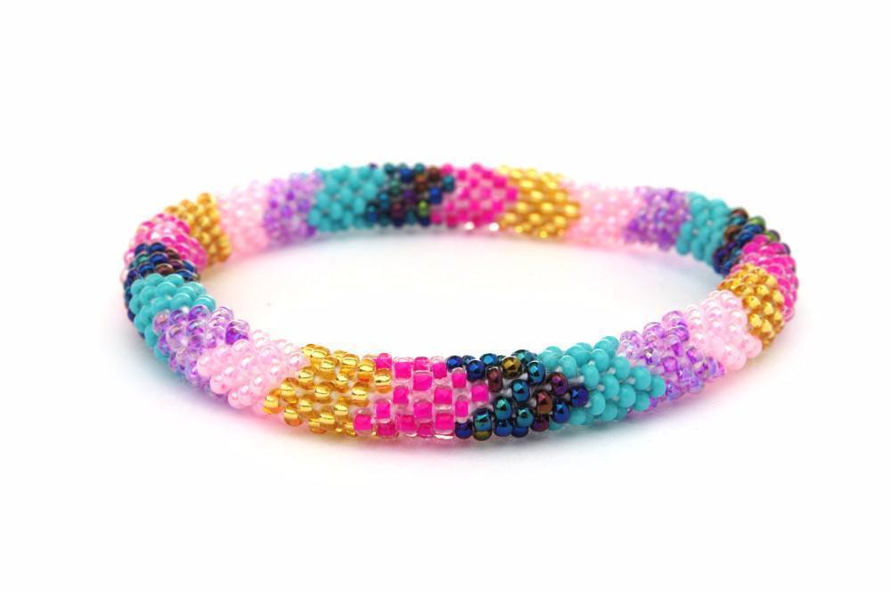 Sashka Co. Extended 8" Bracelet Pink/Turquoise/Purple Girly Bracelet - Extended 8"