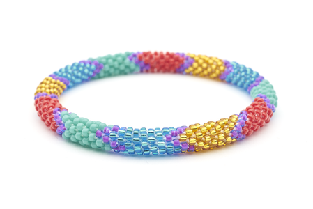 Sashka Co. Extended 8" Bracelet Red / Turquoise / Blue / Purple / Gold Beach Party Bracelet - Extended 8"