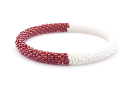 Sashka Co. Extended 8" Bracelet Red / White Halftime Bracelet - Extended 8"