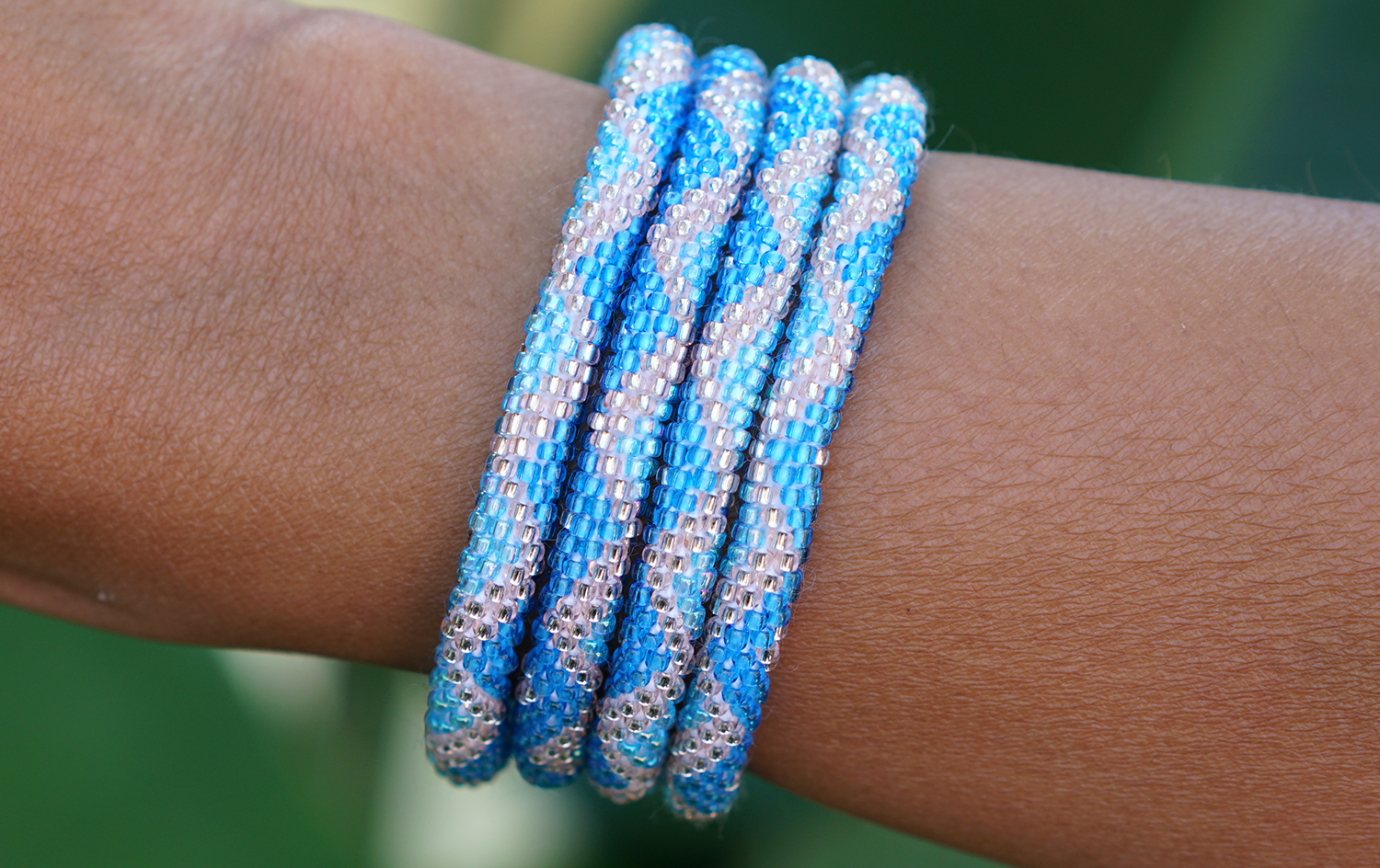 Sashka Co. Extended 8" Bracelet Rose Gold / Blue / Aqua Freedom Bracelet - Extended 8"