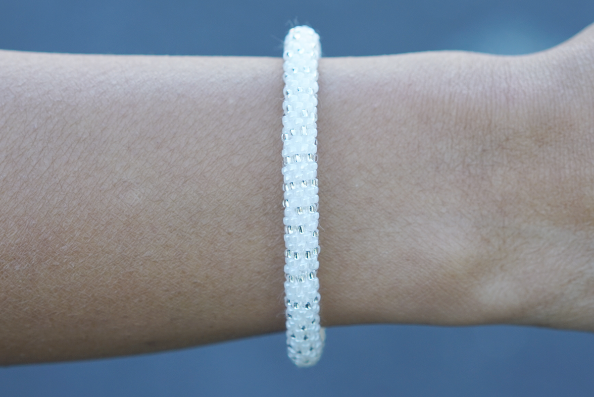 Sashka Co. Extended 8" Bracelet White / Clear Angel Bracelet - Extended 8"