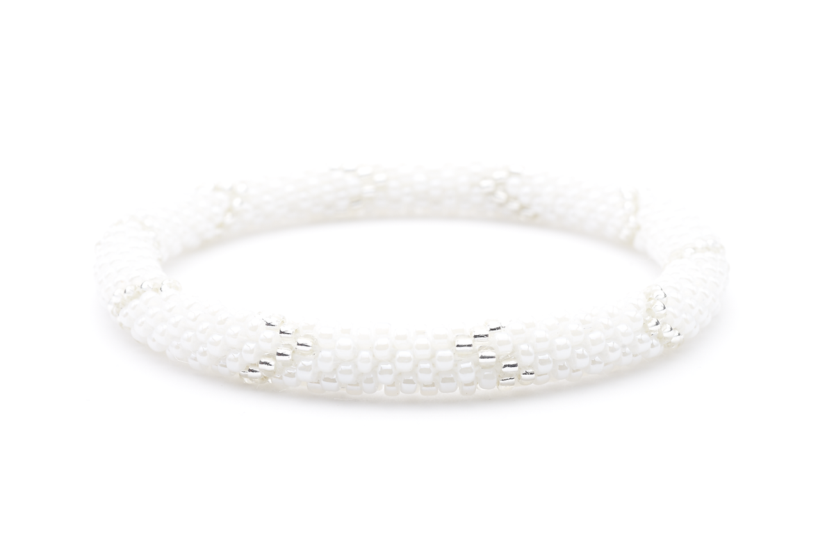 Sashka Co. Extended 8" Bracelet White / Clear Beautifully Simple Bracelet - Extended 8"