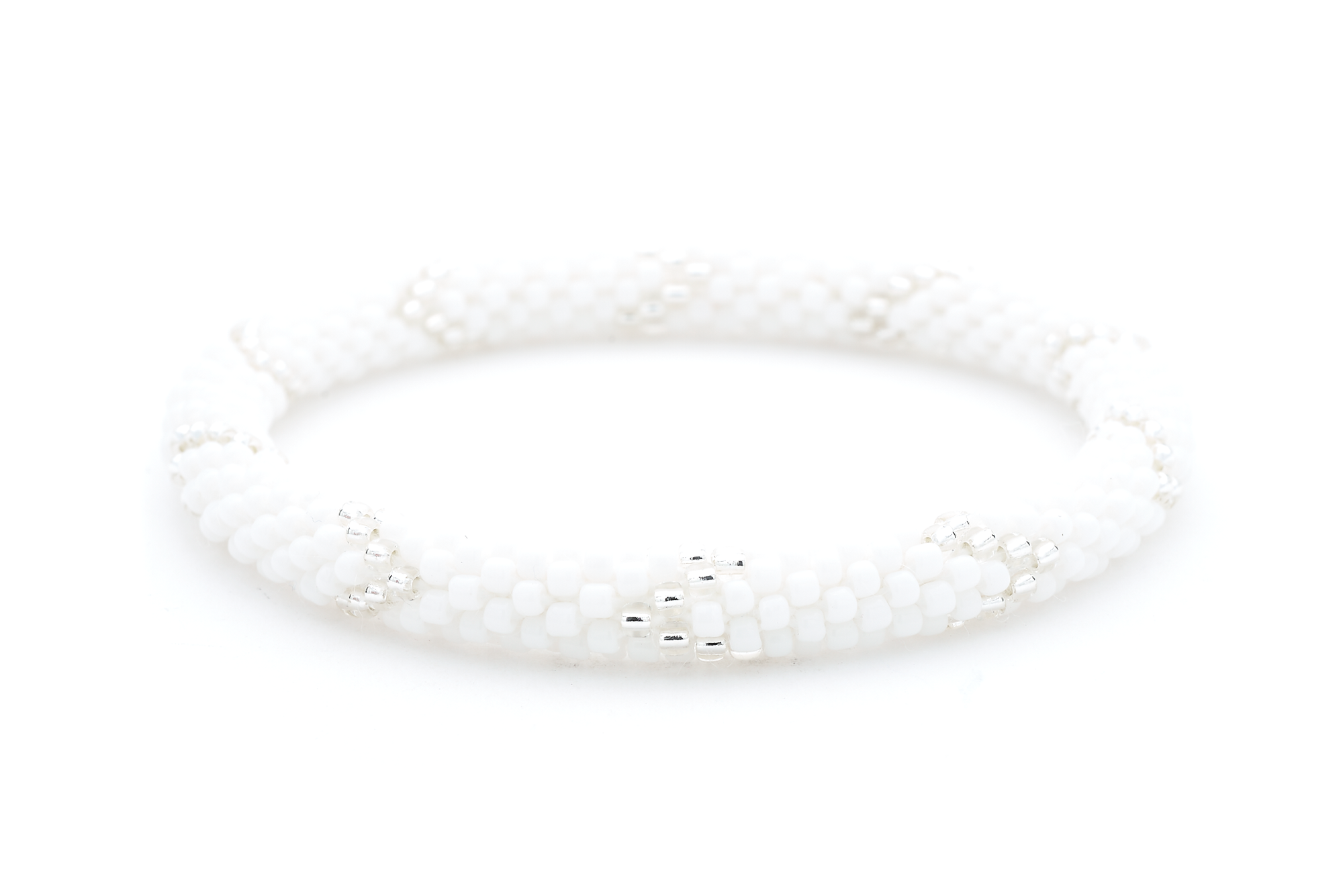 Sashka Co. Extended 8" Bracelet White / Clear Winter Snow Bracelet - Extended 8"