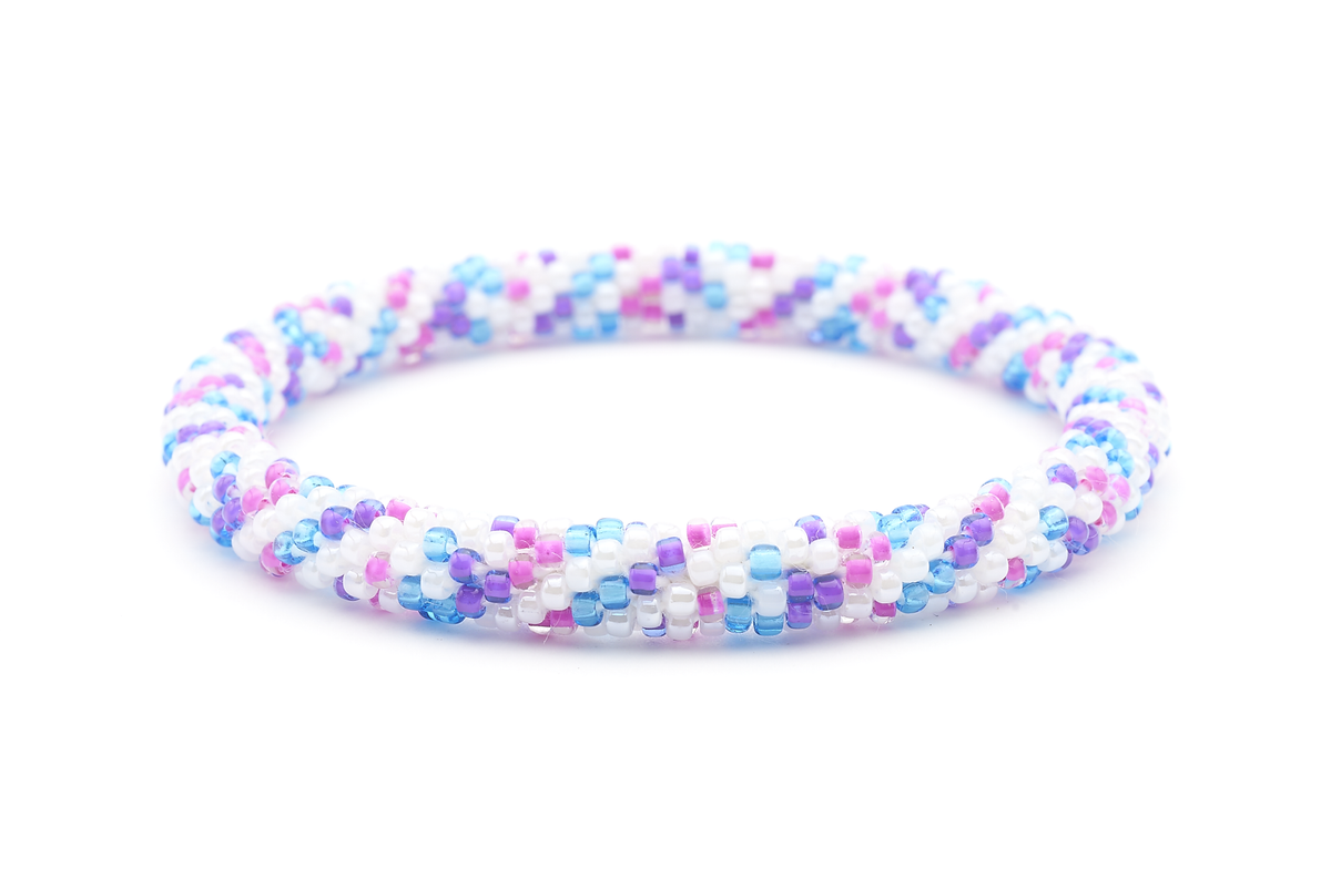 Sashka Co. Extended 8" Bracelet White / Pink / Purple / Blue Cupcake Bracelet - Extended 8"