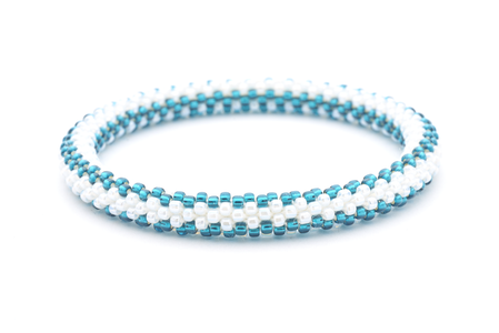 Sashka Co. Extended 8" Bracelet White / Teal Country Chic Bracelet - Extended 8"