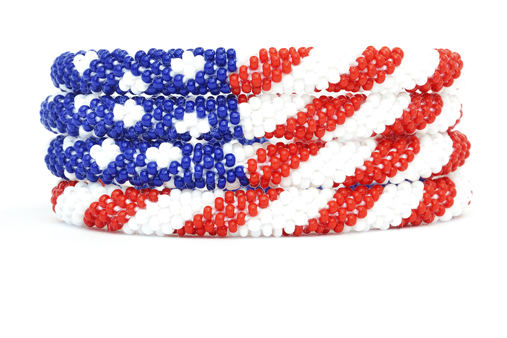 Sashka Co. Kids Bracelet Red / White / Blue USA Flag Bracelet - Kids