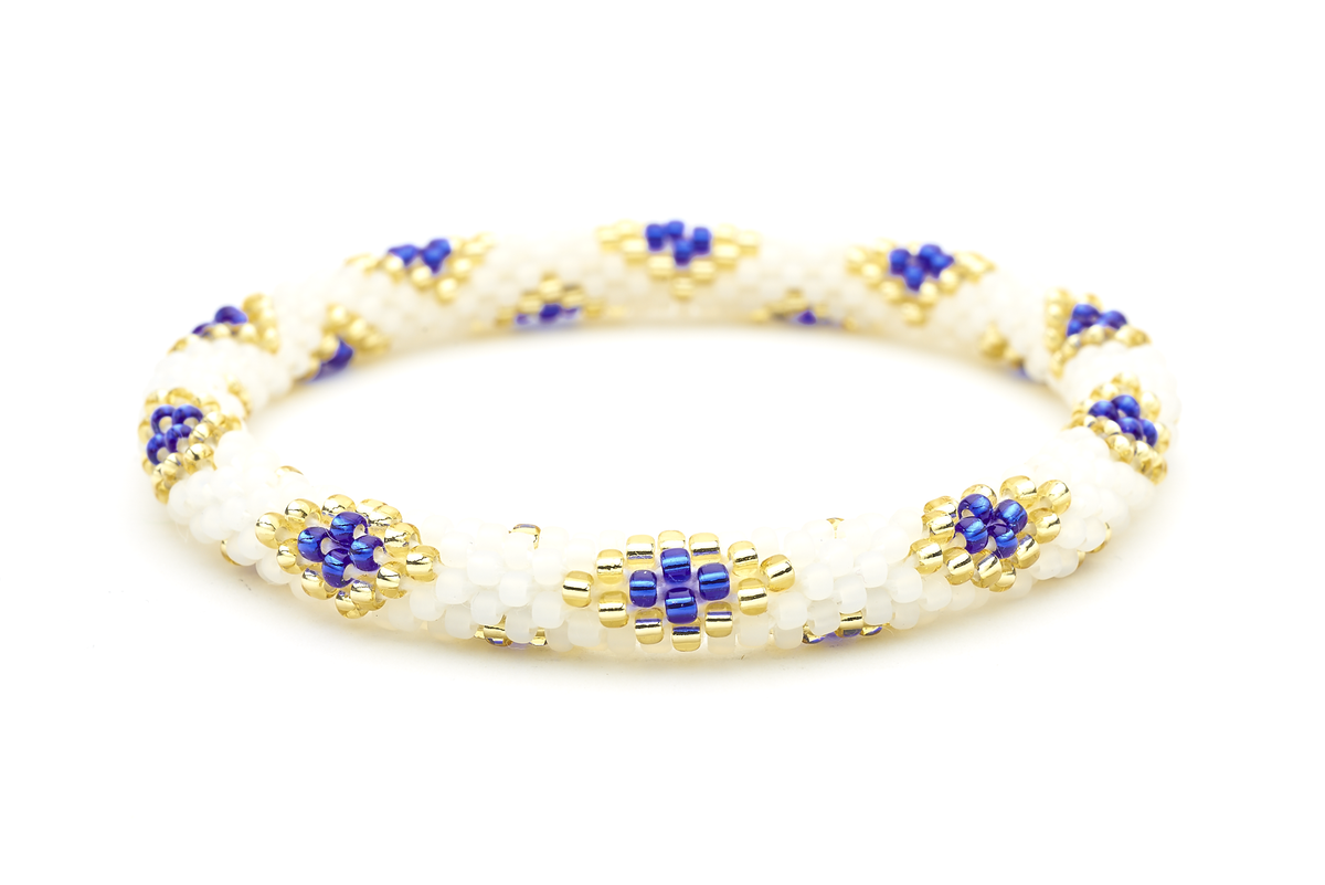 Sashka Co. Original Bracelet Matte White / Blue / Gold Goodness Bracelet