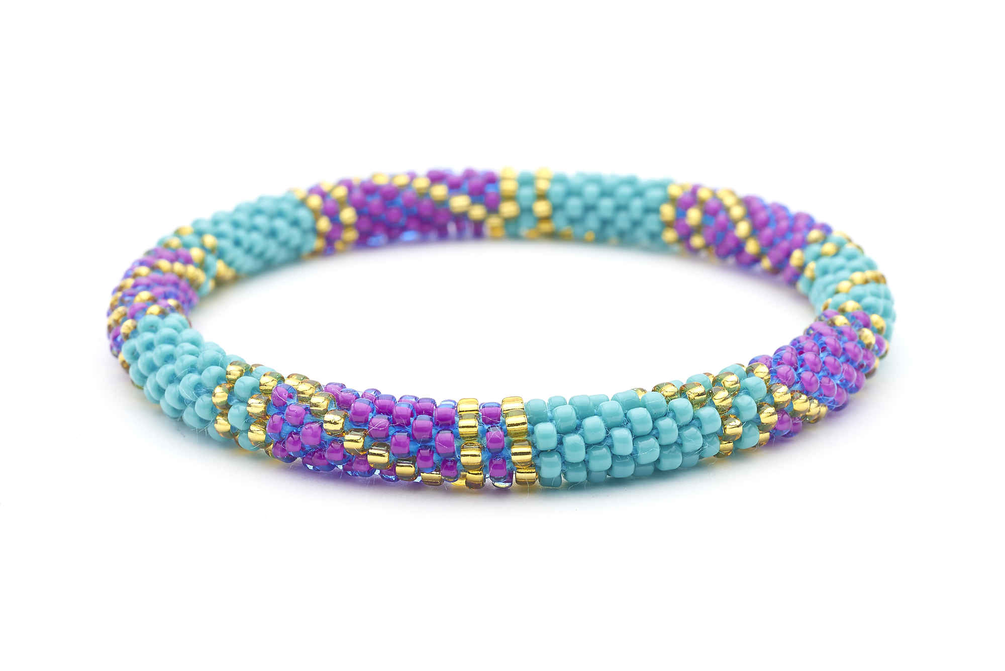 Sashka Co. Original Bracelet Purple / Turquoise / Gold Beach Crush Bracelet