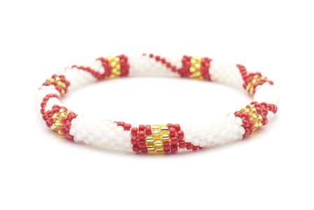 Sashka Co. Original Bracelet Red / Matte White / Gold Euro Bracelet