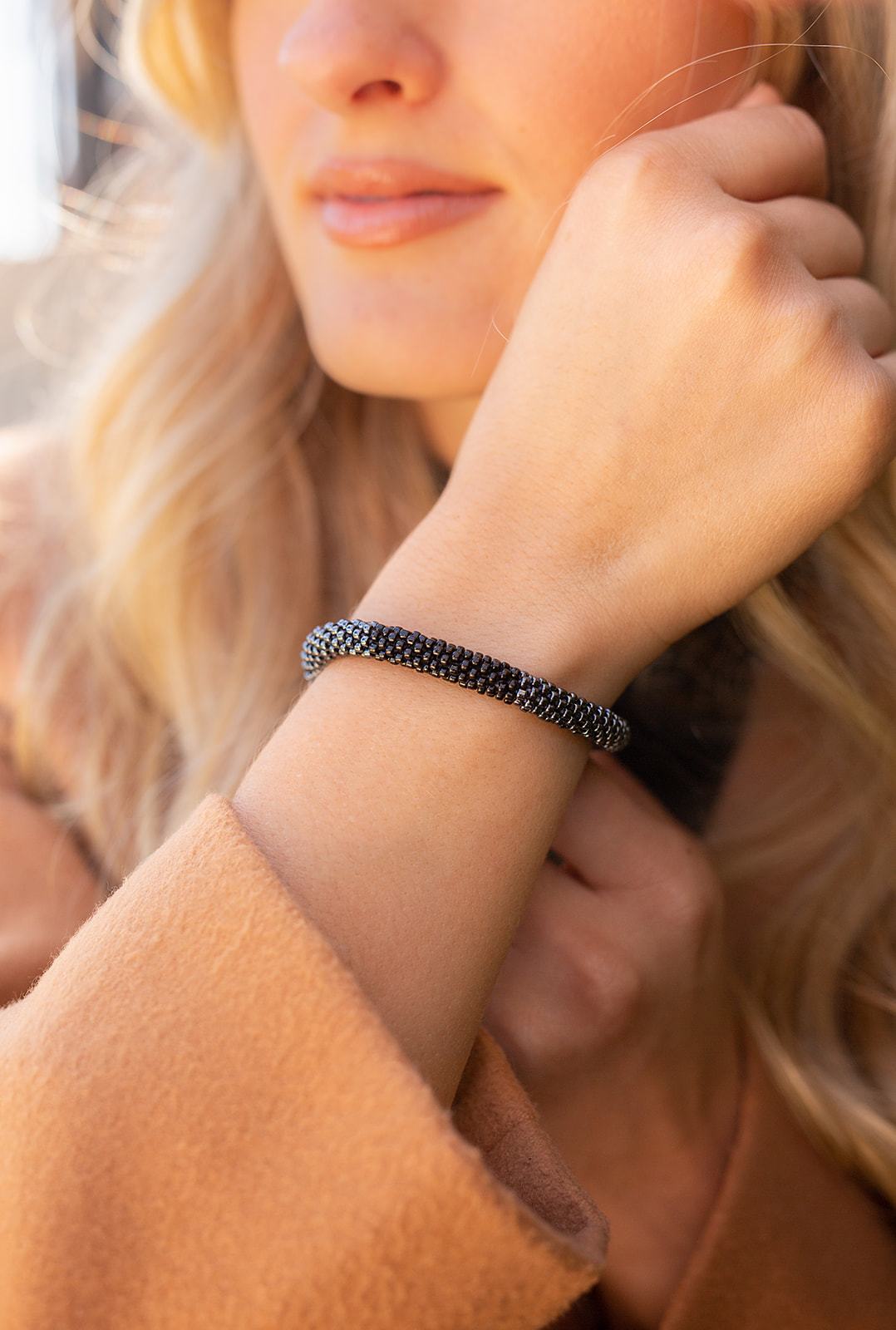 Sashka Co. Original Bracelet Silver / Black Rogue Bracelet