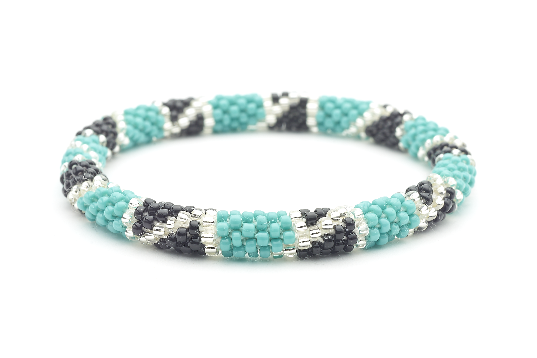 Sashka Co. Original Bracelet Turquoise / Black / Clear Turquoise Diamond Bracelet - Extended 8"