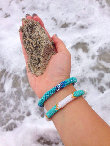 Sashka Co. Original Bracelet Turquoise / Gold / White Surfer Girl Bracelet